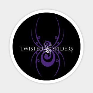 Purple Background Spider with Logo Magnet